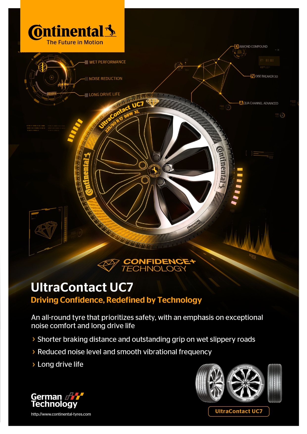 ยางน้องใหม่จาก CONTINENTAL รุ่น ULTRACONTACT UC7 ขับเคลื่อนความมั่นใจ ...