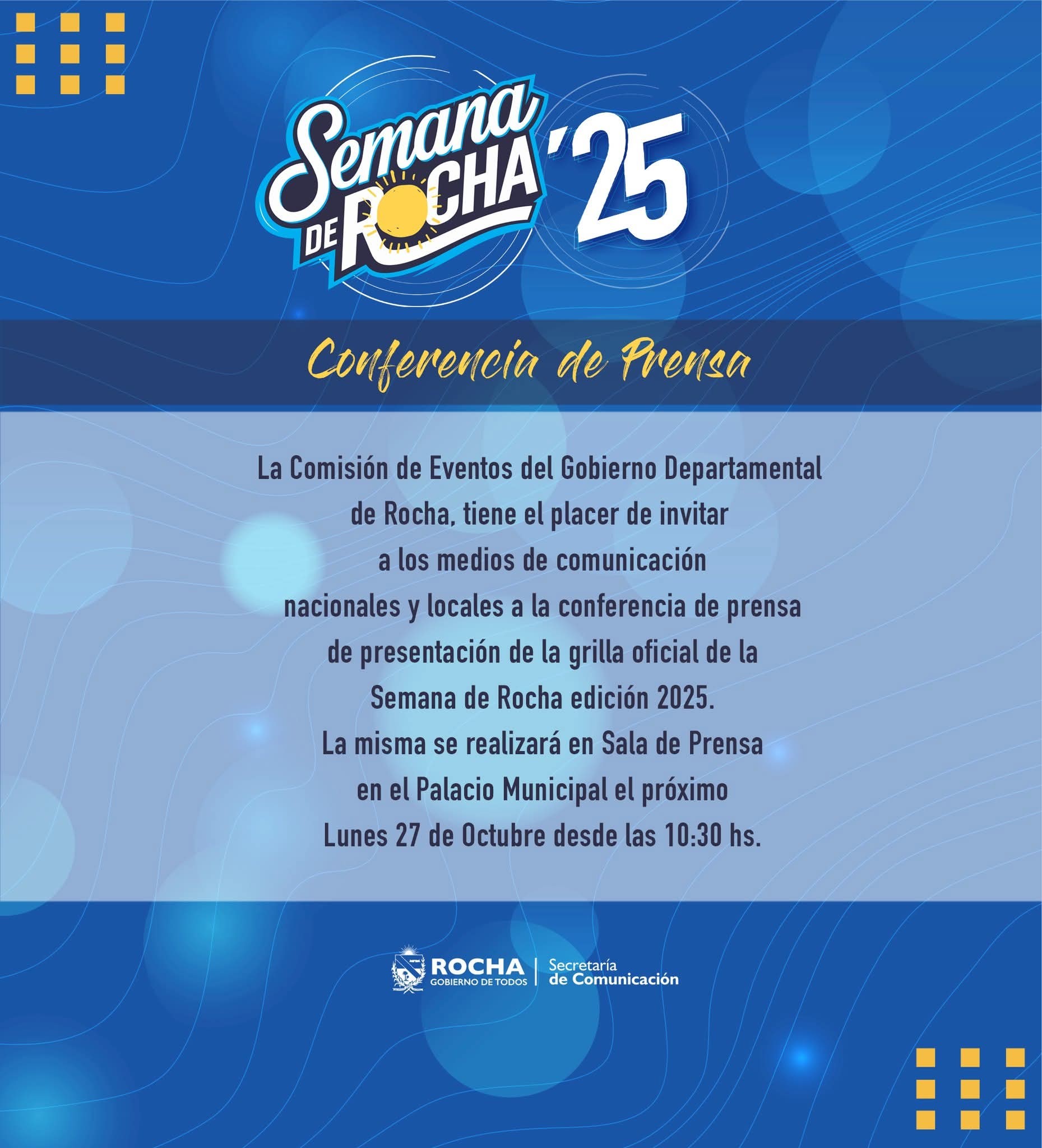Inf - #Fiesta | PRESENTACIÓN DE LA SEMANA DE ROCHA 2025 La Comisión de ...