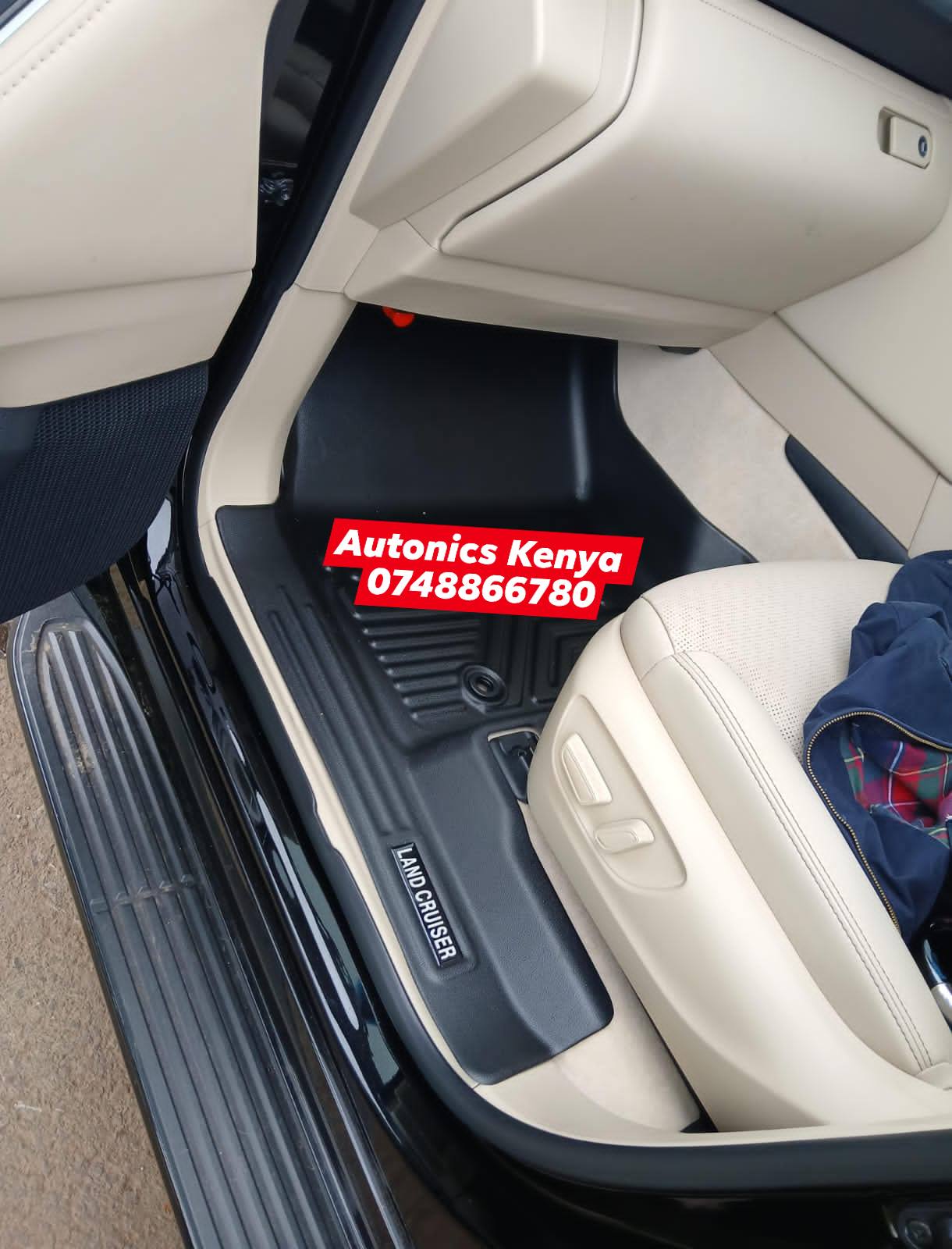 Jenofa Custom Fit All-Weather Floor Mats For 2025 Toyota Land Cruiser – TPE Rubber Waterproof Liners | Easy Clean Car Mats Black