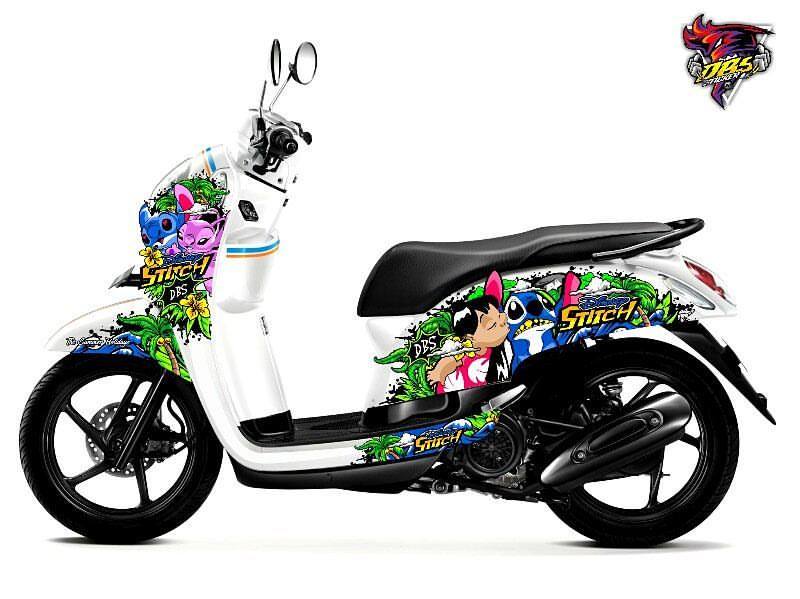 Dbs Sticker 3d Cutting Sticker Scoopy Theme Stitch