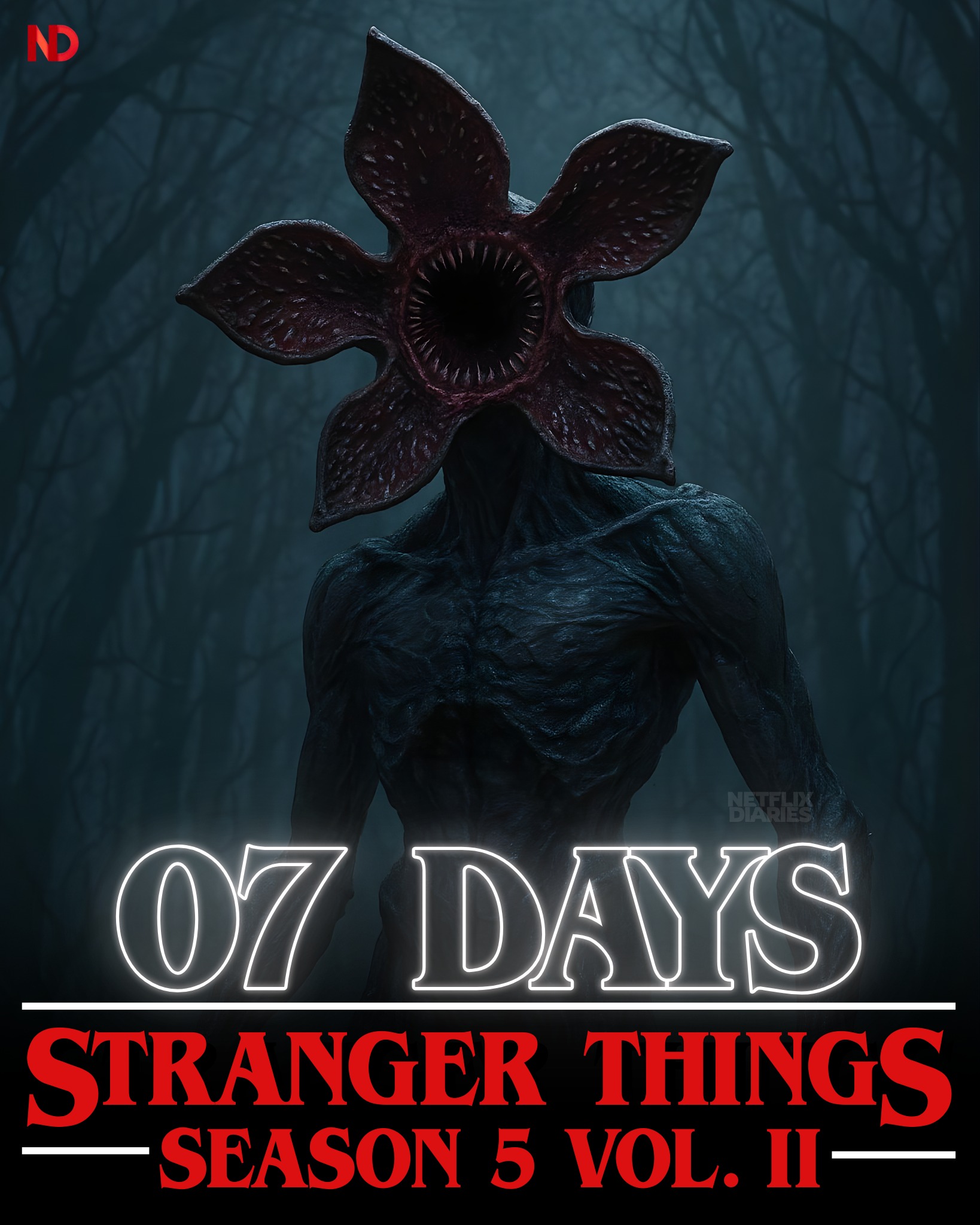 Netflix - 7 days till ‘STRANGER THINGS’ Season 5 Volume 2 and the ...