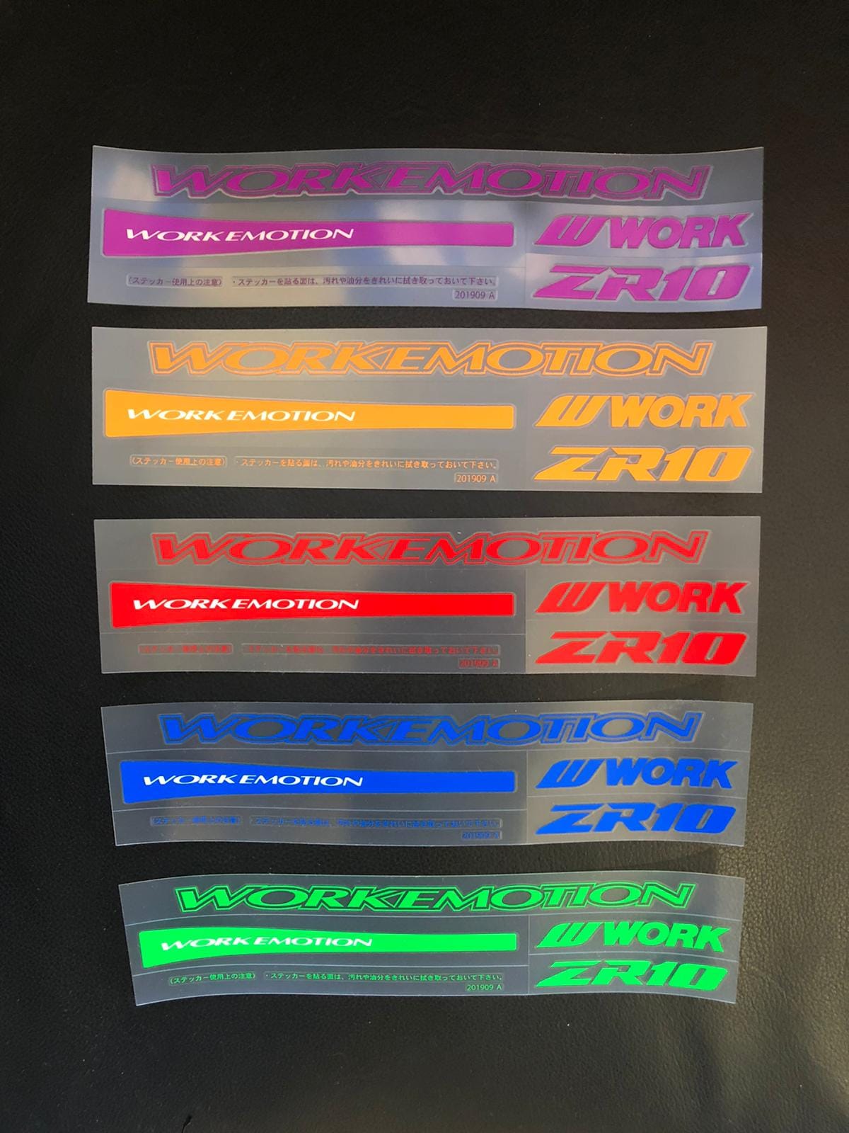 WORK - WORK EMOTION ZR10 - OPTION SPOKE STICKERS | Facebook