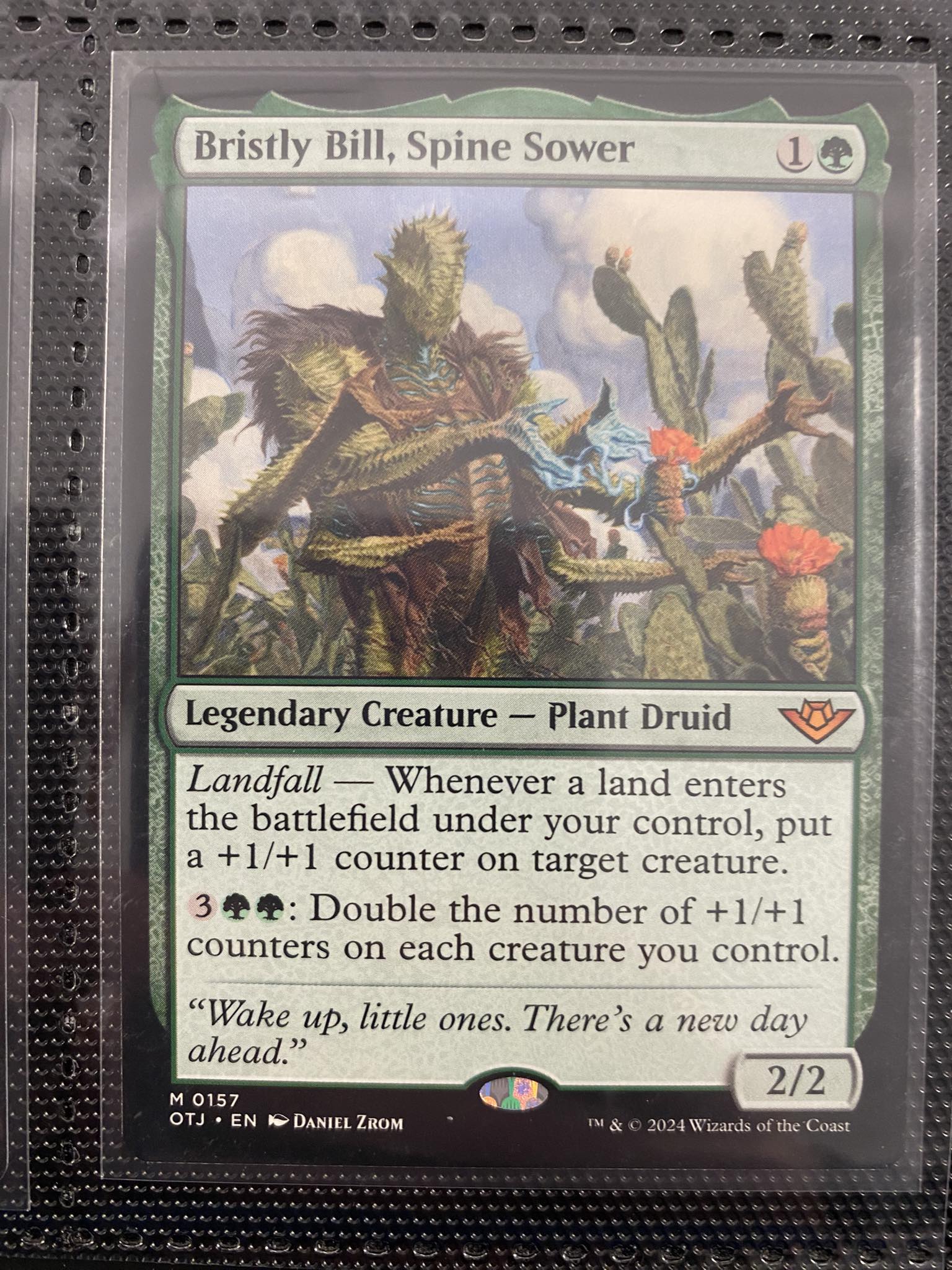 bristly bill mtg card kingdom Bill, Spine Sower [157s] [Prerelease] [Outlaws of Thunder Junction: Promos] [Foil]  Face to Face Games put a +1/+1 counter on target creature. What do you think of