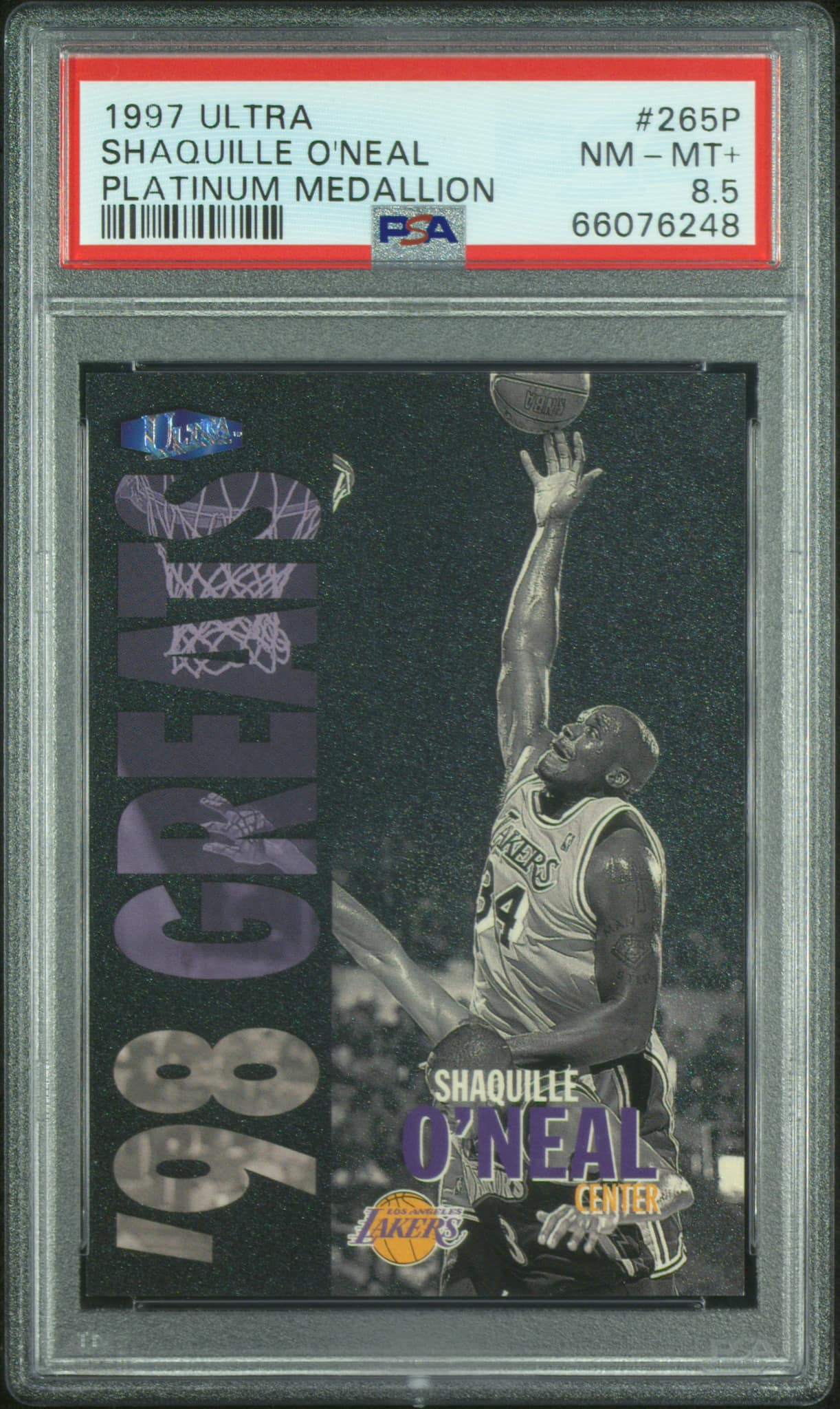 Rare 1997 Fleer platinum medallion card graded by PSA