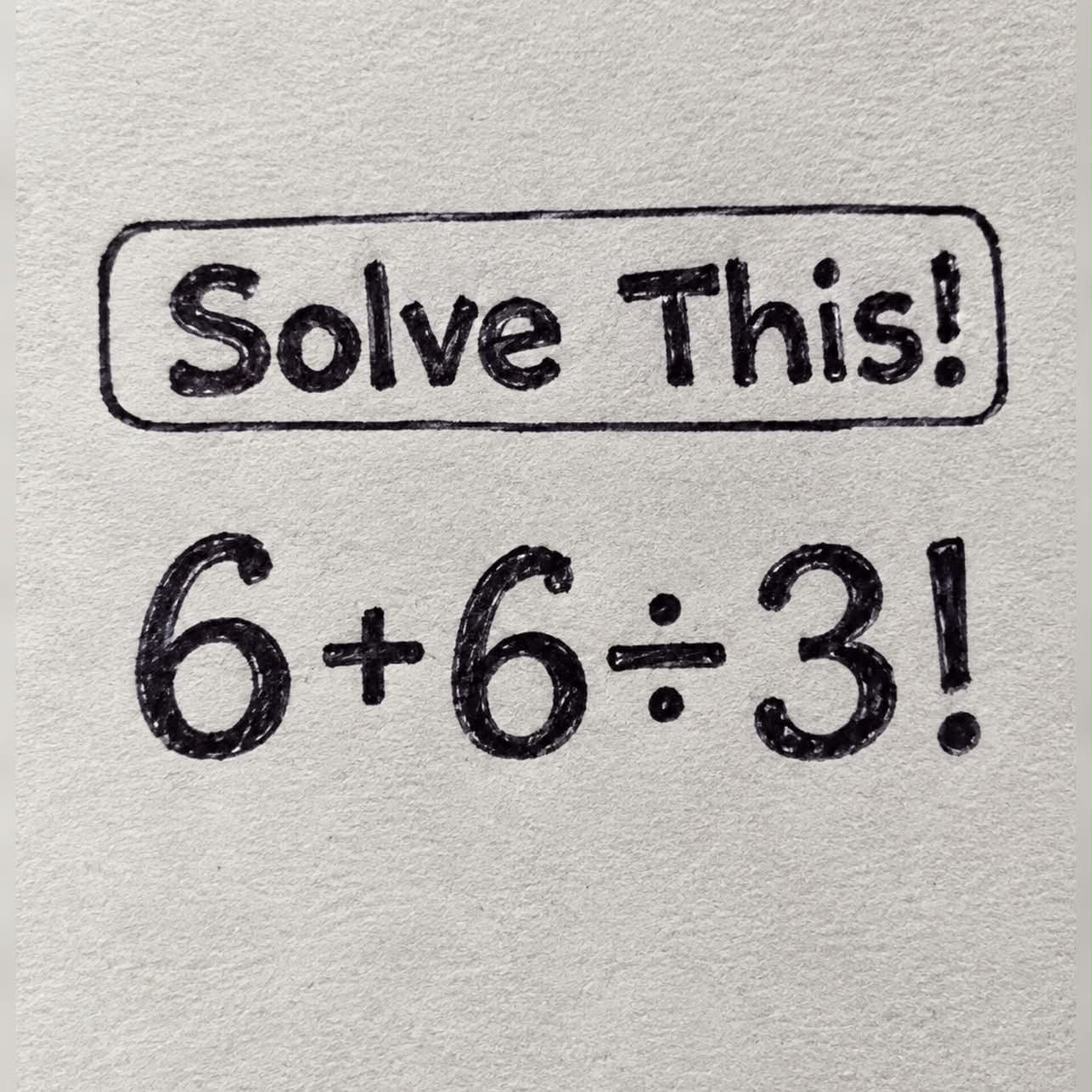 Solve: 20 − 3 × 4 = ?