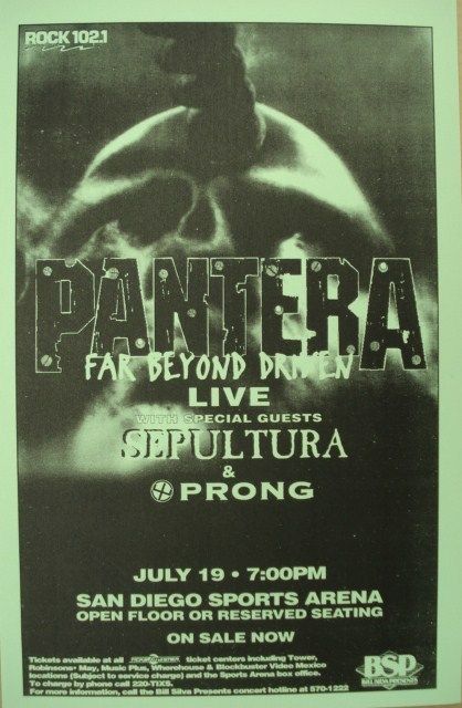 Pantera's Far Beyond Driven tour in San Diego 1994
