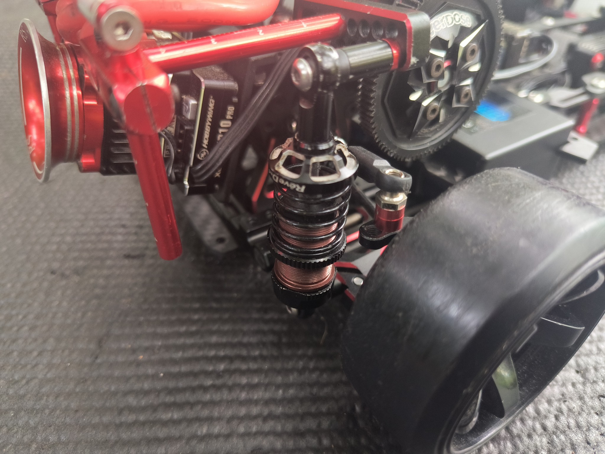 RDX Kansei V2 chassis setup with D.E.S racing parts