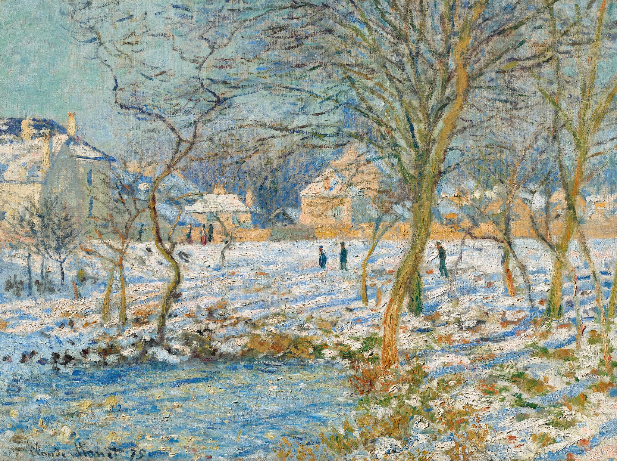 Today I painted during part of the day in the snow, that fell 