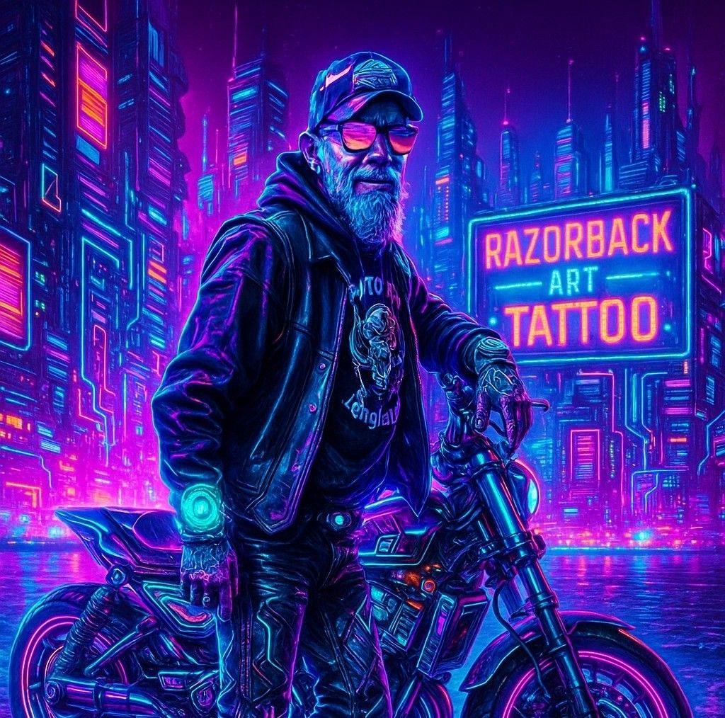 Art-tattoo Razorback