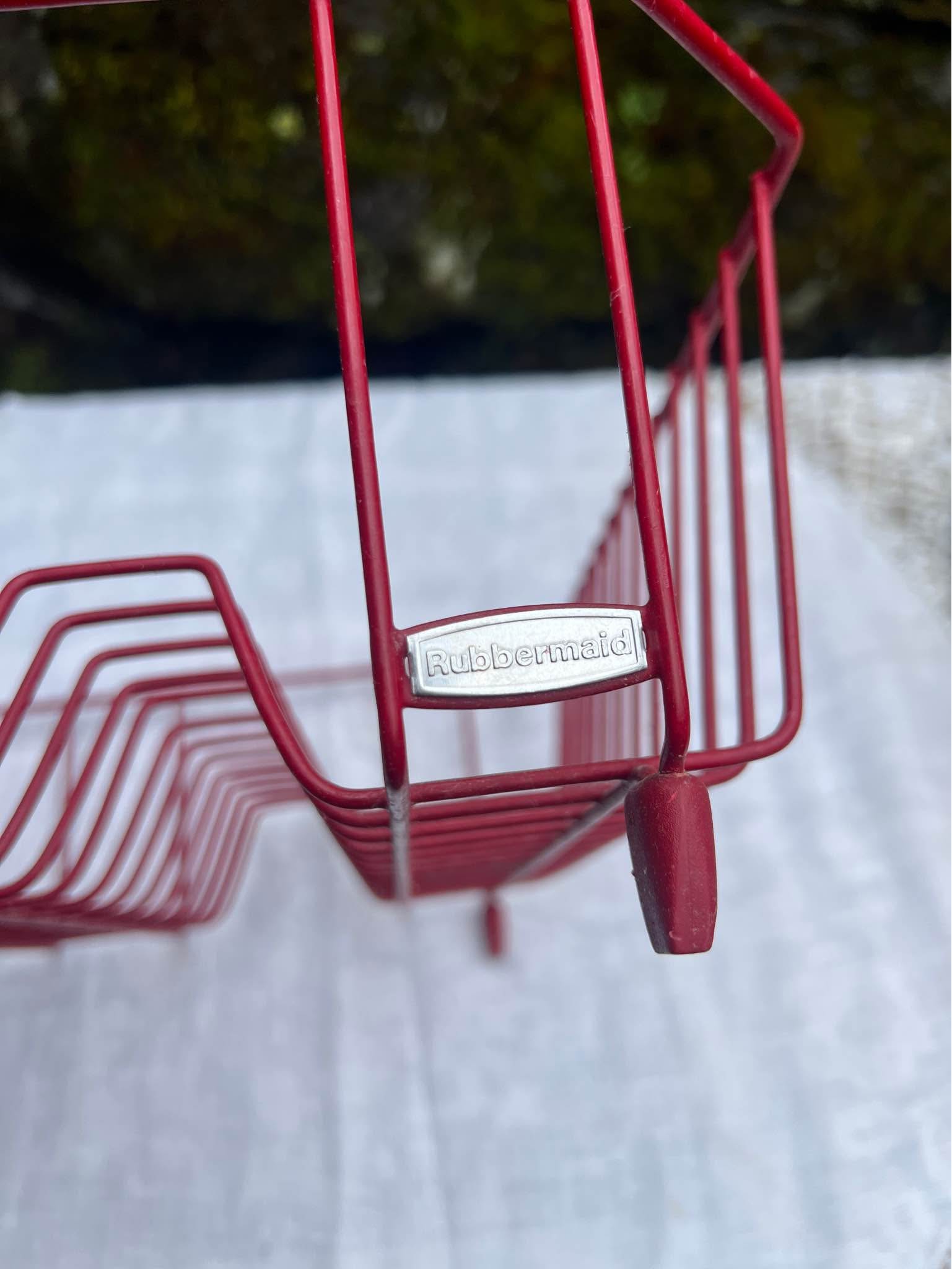 Vintage Red MCM/ Retro Kitchenaid Wire Dish Rack / Drainer Rubber ...