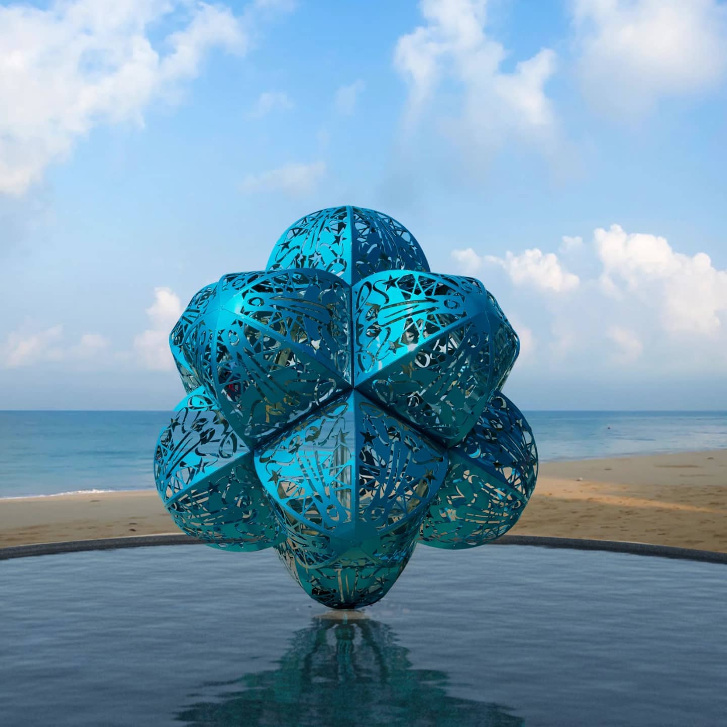 Visiting Jeddah!? Public works part of “#worldofspheres” by Javid