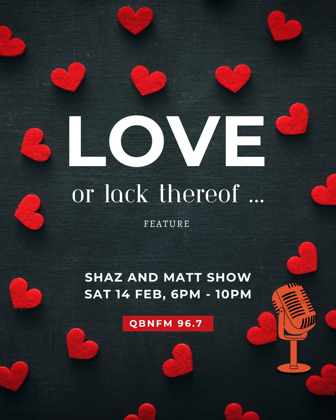 Shaz and Matt QBN FM 96.7 Sat 6-10pm | Facebook