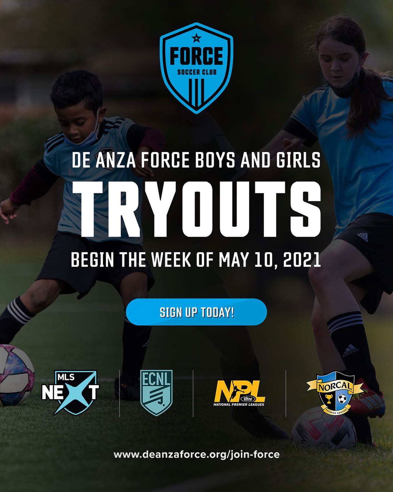 Force tryout registration for the 2021... - Force Soccer club | Facebook