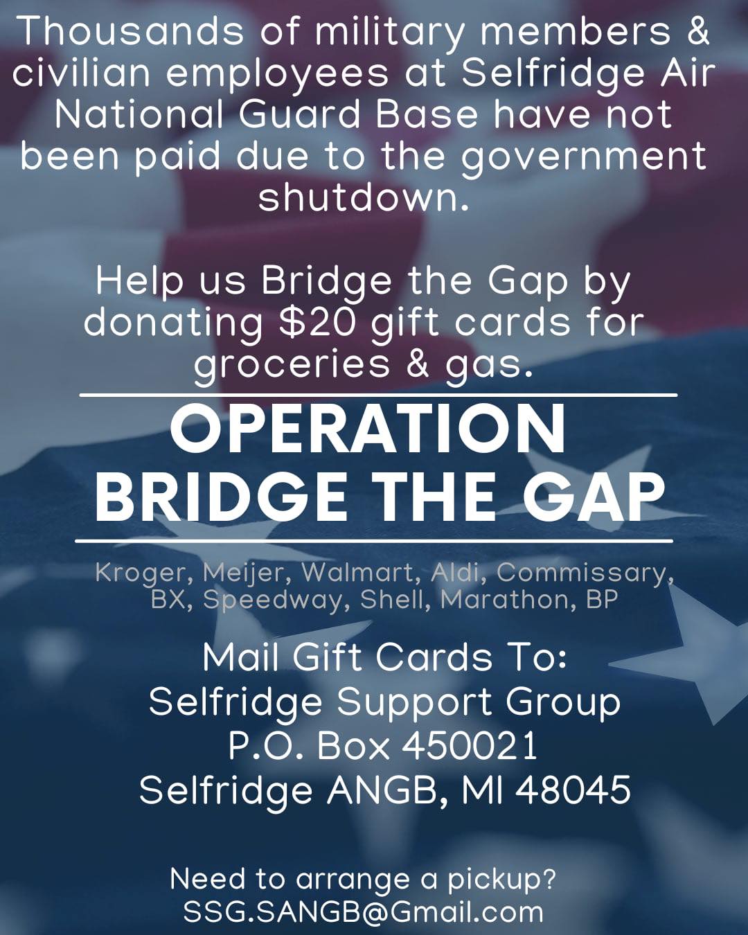 Kimberly Joy - 🇺🇸 Operation Bridge the Gap 🇺🇸 Thousands... | Facebook