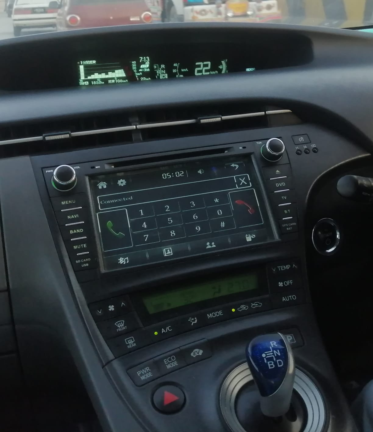 Average km/liter in 2011 Prius 3rd gen