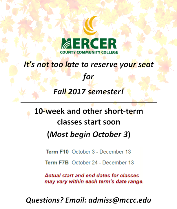 MCCC Admissions & Outreach - Click here to view our course offerings ...