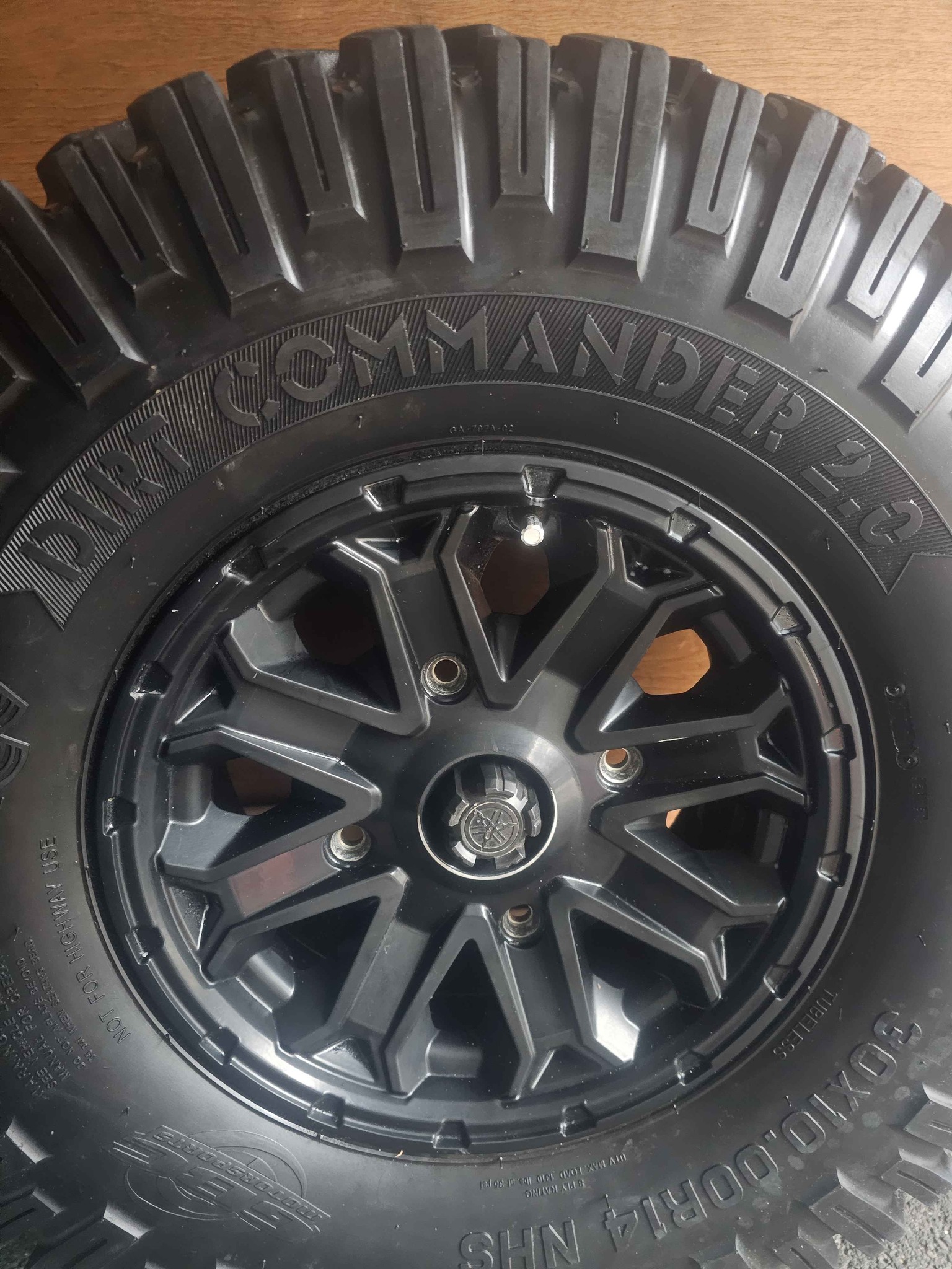 Factory Yamaha RMAX Rim Wheel 14x7 4x156 5/2 Offset Black & GBC Dirt ...