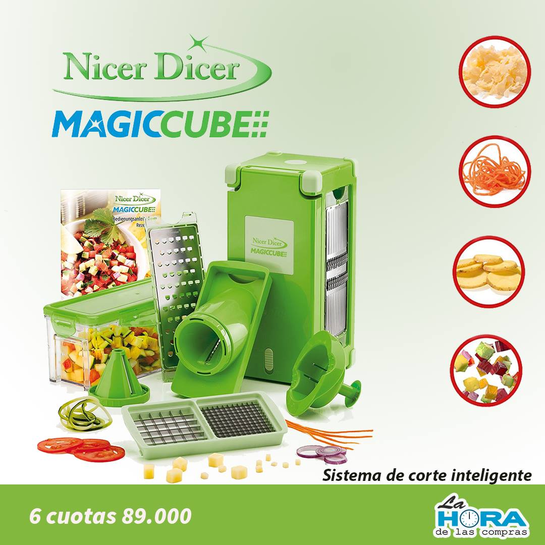 Volvió Nicer Dicer Magic Cube, el sistema más inteligente de cortado😱😍. Ahorrarás tiempo cortando todas tus frutas y verduras🍎🍅🍏🥔🥕🌽🥦🥒🍆🍊 Escribinos al inbox 📩 o al Whatsapp 📲 0972 518 518
