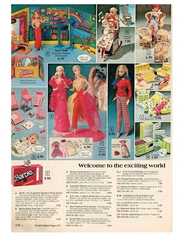 Excited for Sears Christmas catalog and Barbie townhouse