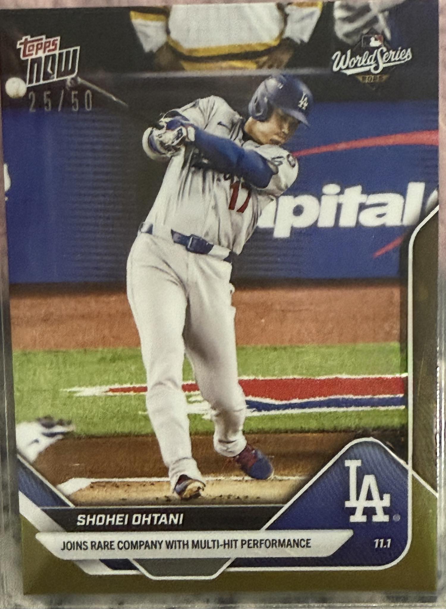 This image shows a 2019 Bowman Shohei Ohtani #34 baseball card 
