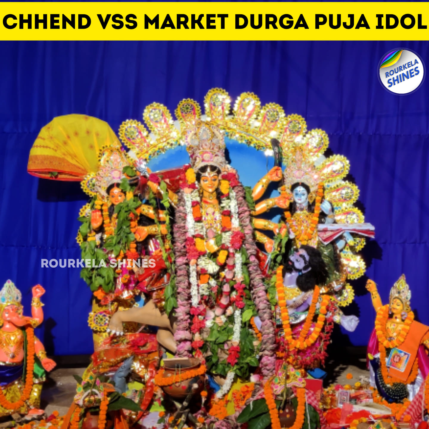 Rourkela SHINES - The Chhend VSS market Durga Puja idol of...