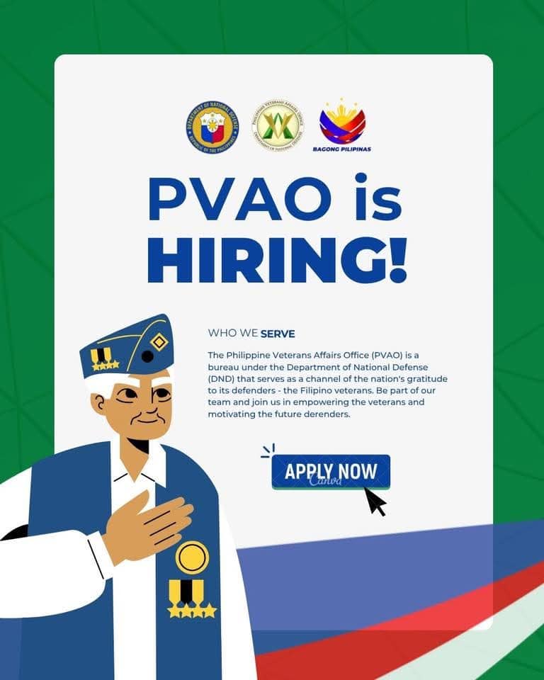 The Philippine Veterans Affairs Office (PVAO) is looking for dedicated ...