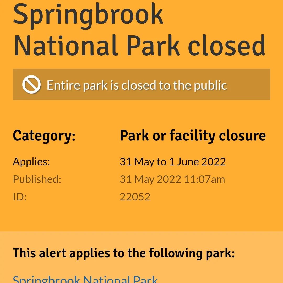 From the QPWS... - Springbrook Mountain Community Association