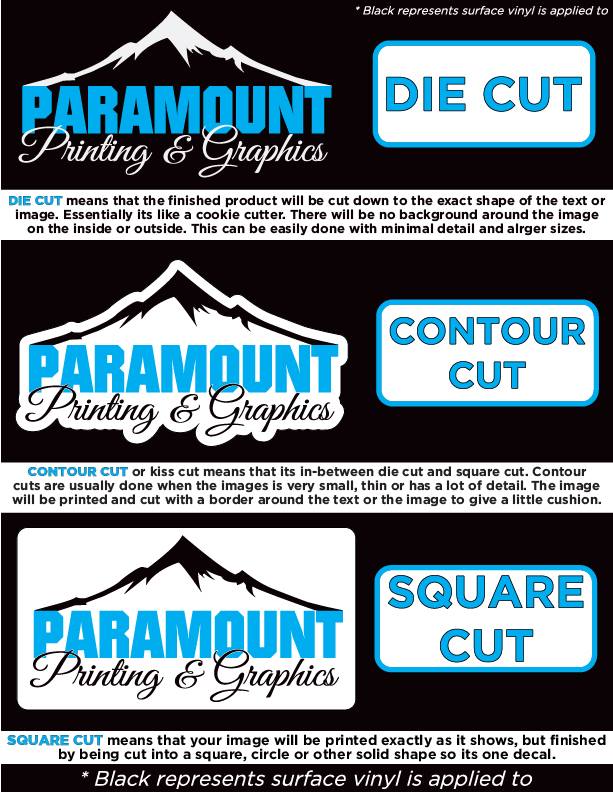 There are 3 different... - Paramount Printing and Graphics