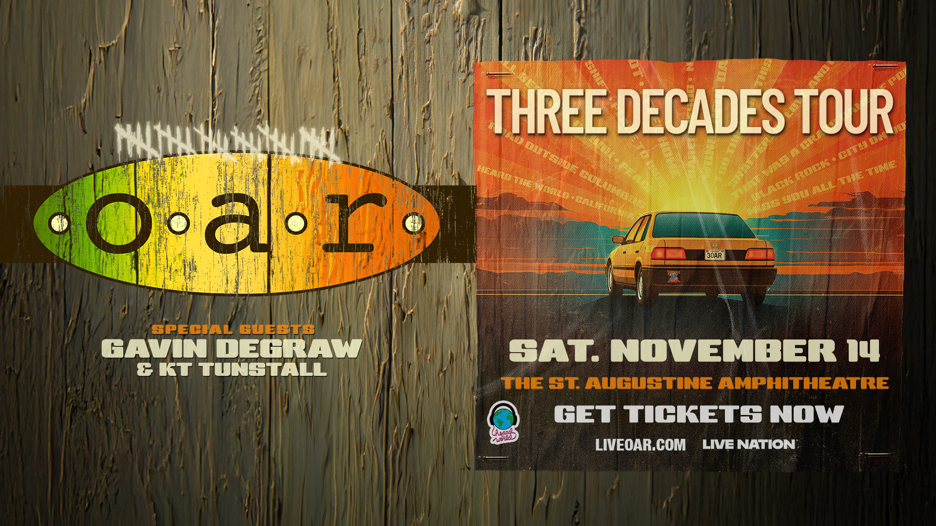O.A.R. — The St. Augustine Amphitheatre, 2026-11-14