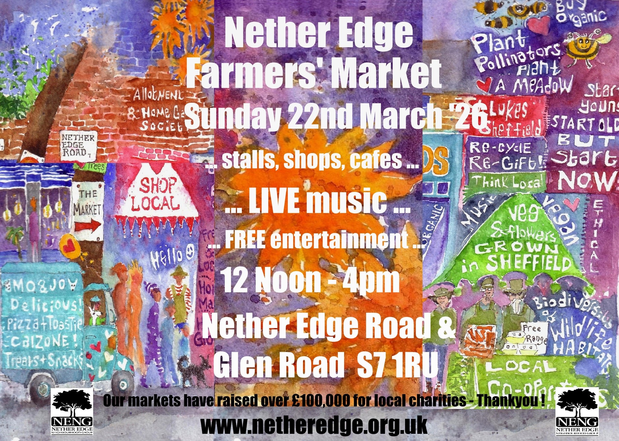 Spring Nether Edge Farmers' Market - Sunday 22 March 2026 - 12:00-16:00