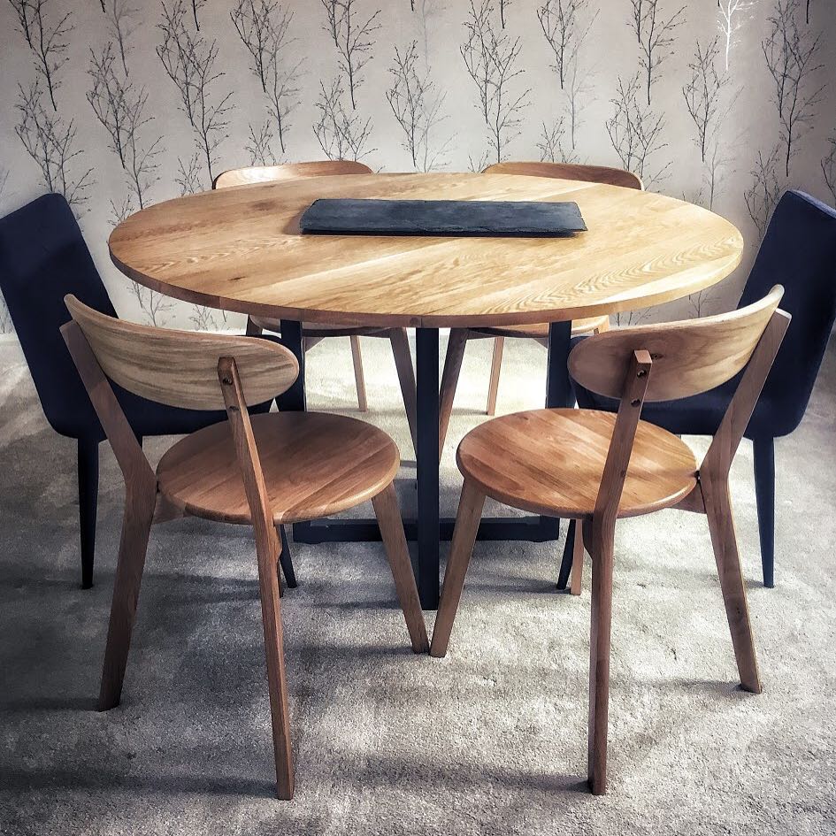 Focal Furniture - Private commission for a dining table. Solid oak top ...