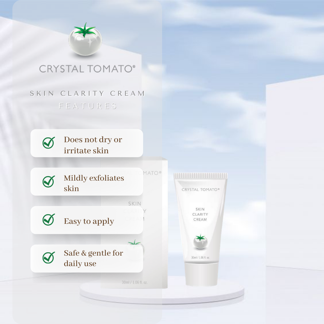 Crystal Tomato® Skin Clarity Cream is clinically proven to fade