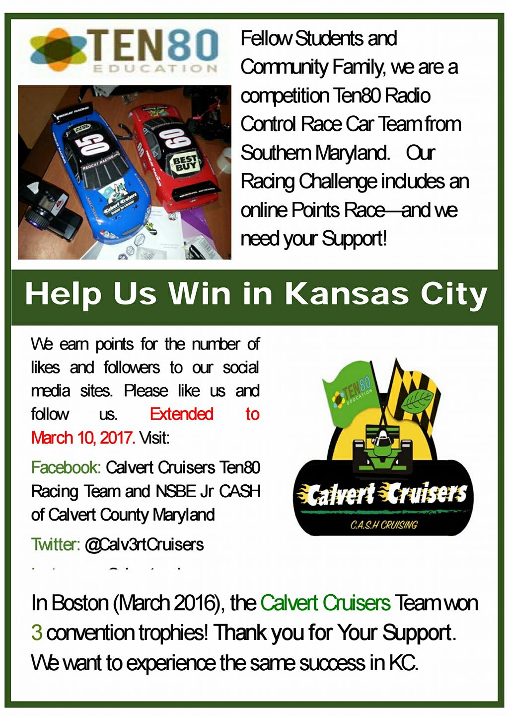 Calvert Cruisers Ten80 Racing Team | Prince Frederick MD