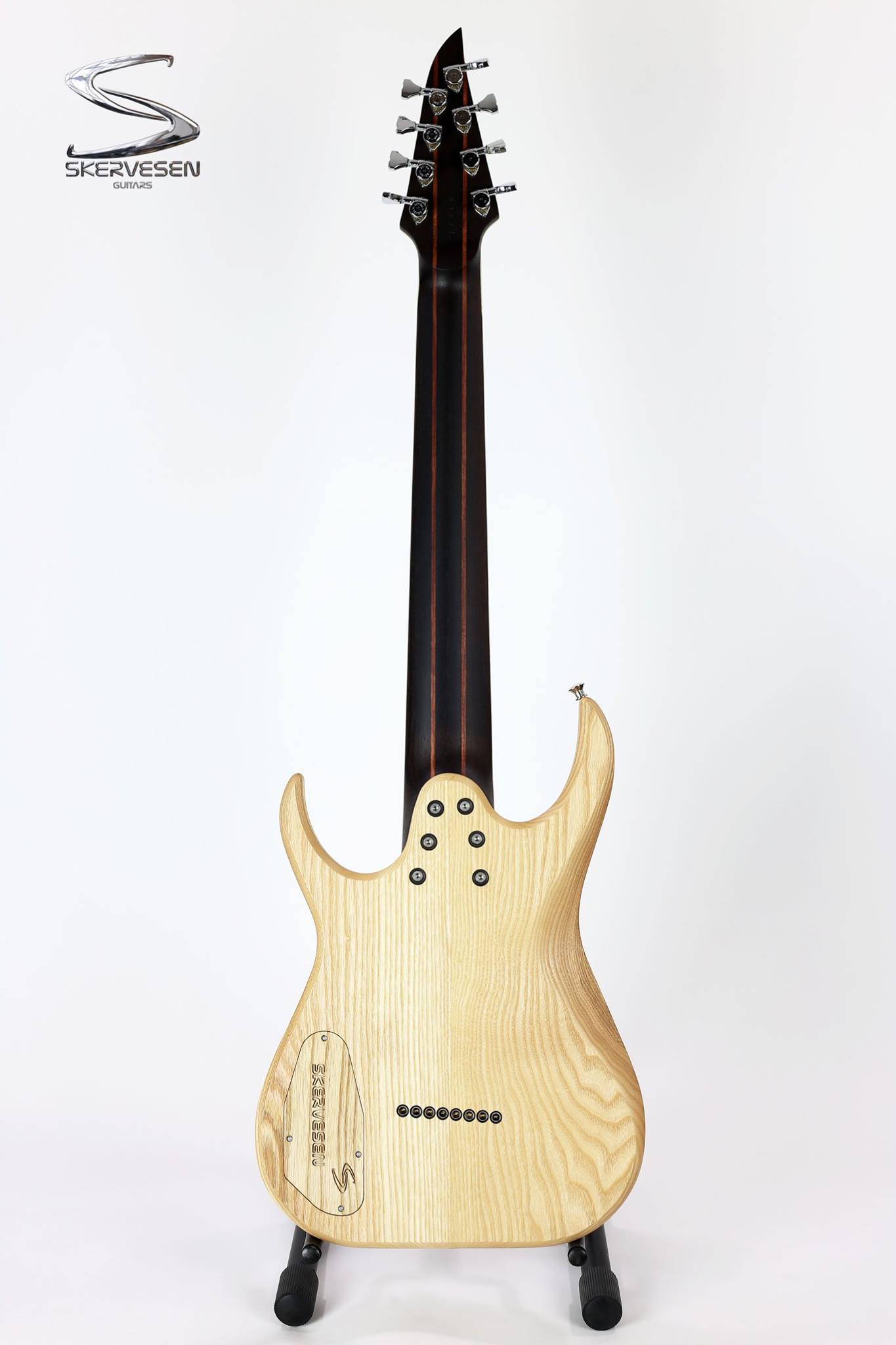 Skervesen Guitars Custom Raptor 8 with Gooby PLS inlay. Pics Via