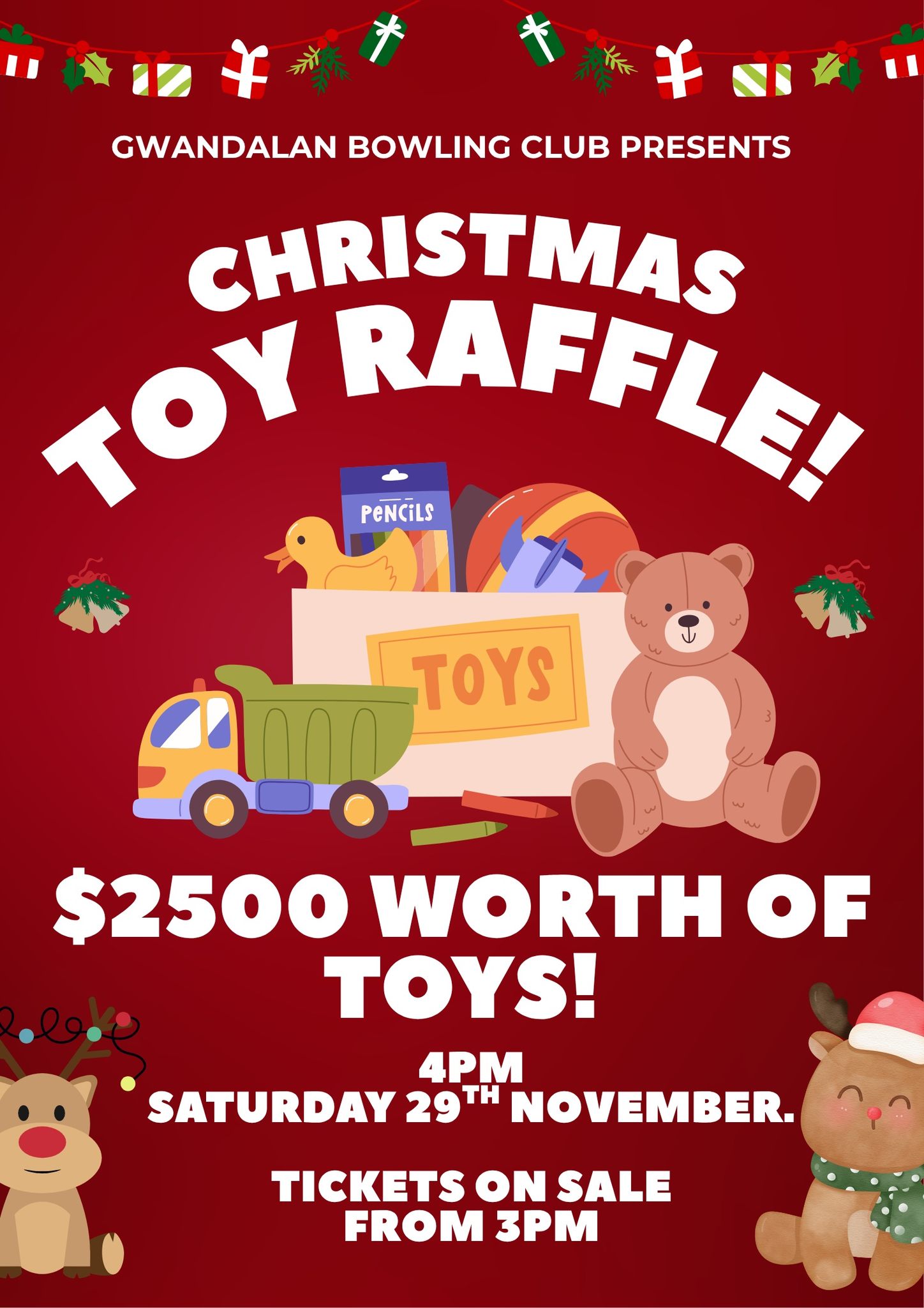 Christmas Toy Raffle - $2500 worth of toys