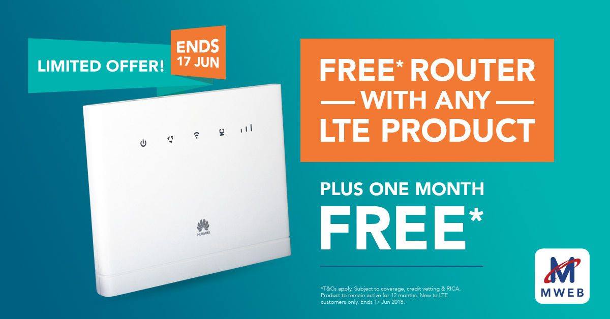MWEB - LIMITED OFFER to new LTE customers! Ends 17 June! Choose any LTE ...