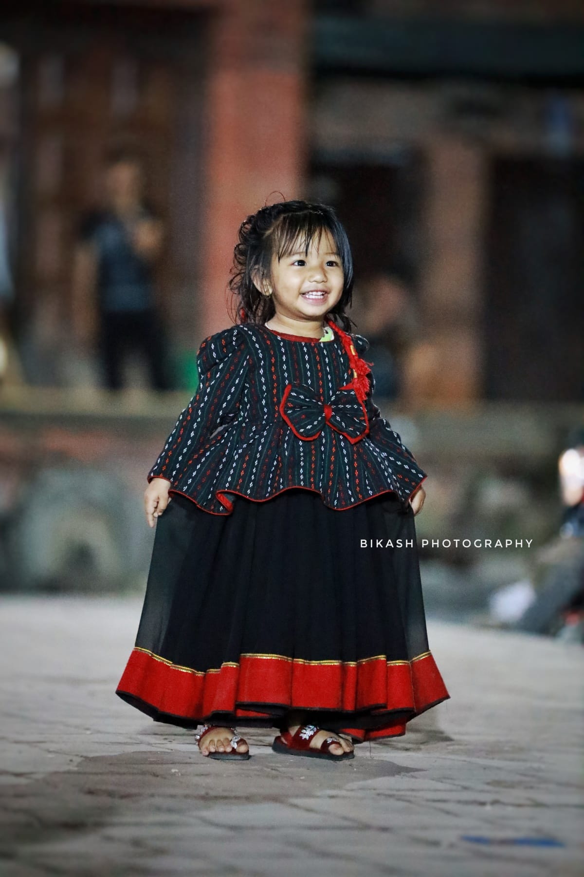 Newari Cultural Twining Dress Fabric : Pure Newari Handmade Cotton Dhaka Lesh : Red Handmade Newari Lesh Design : Choli and Frock Event: Gaijatra Photography : Bikash 📸 Thanks for choosing us