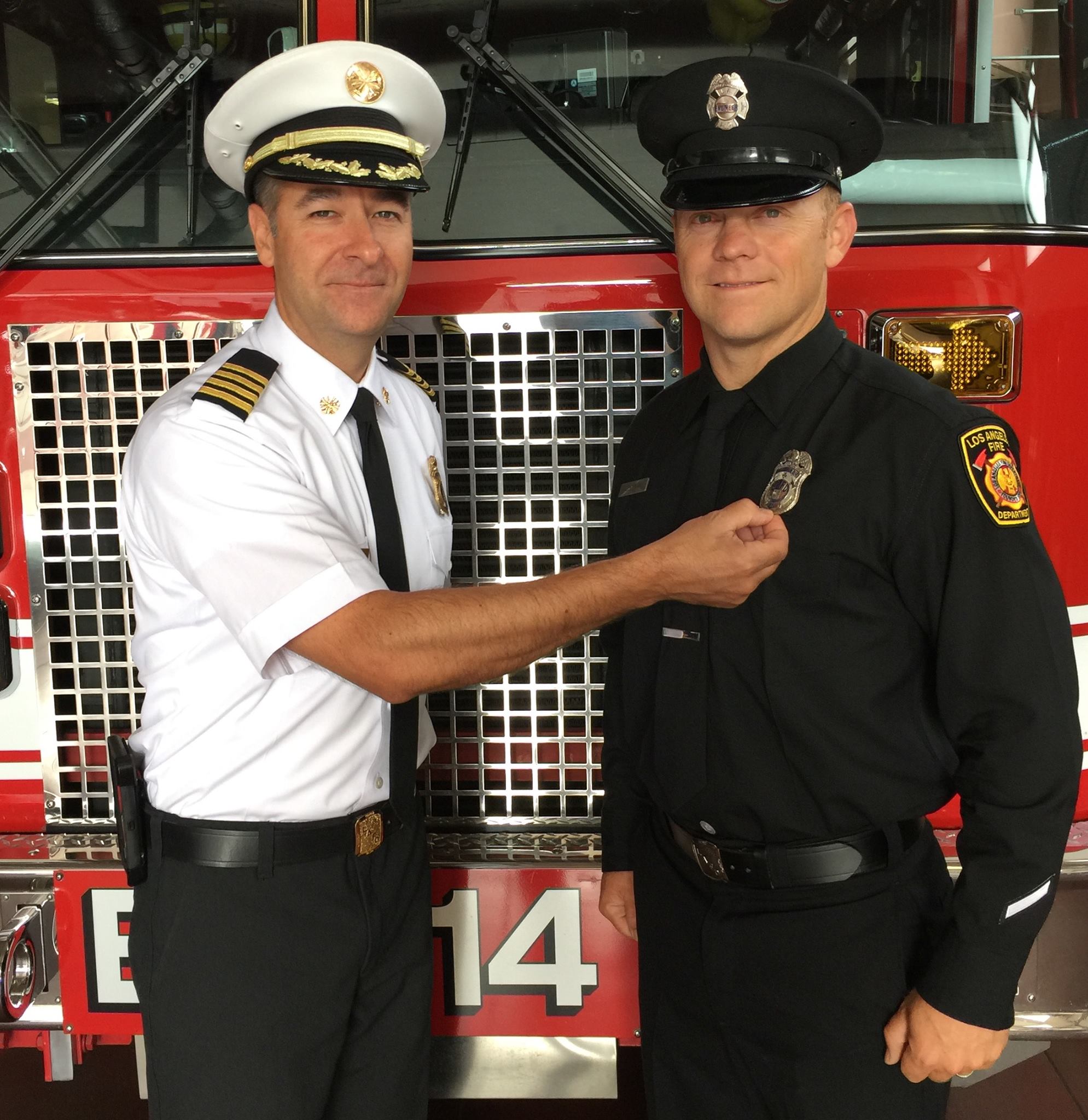 LAFD Central - LAFD Central Deputy Chief Phillip Fligiel congratulating ...