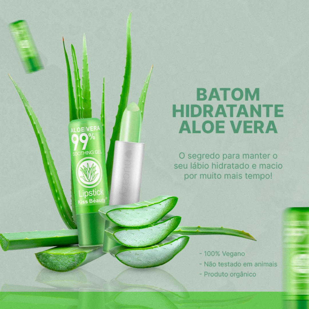 Nucazy - 💚 Experimente o Batom Hidratante de Aloe Vera e sinta a ...