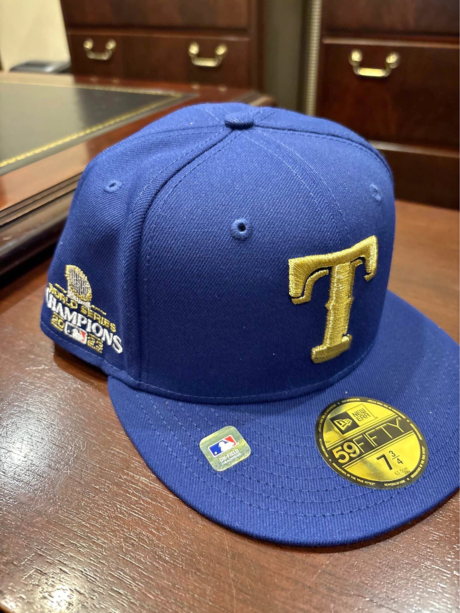 New Era Texas Rangers Gold Collection 59FIFTY Fitted Hat (Size 7 3/4 ...