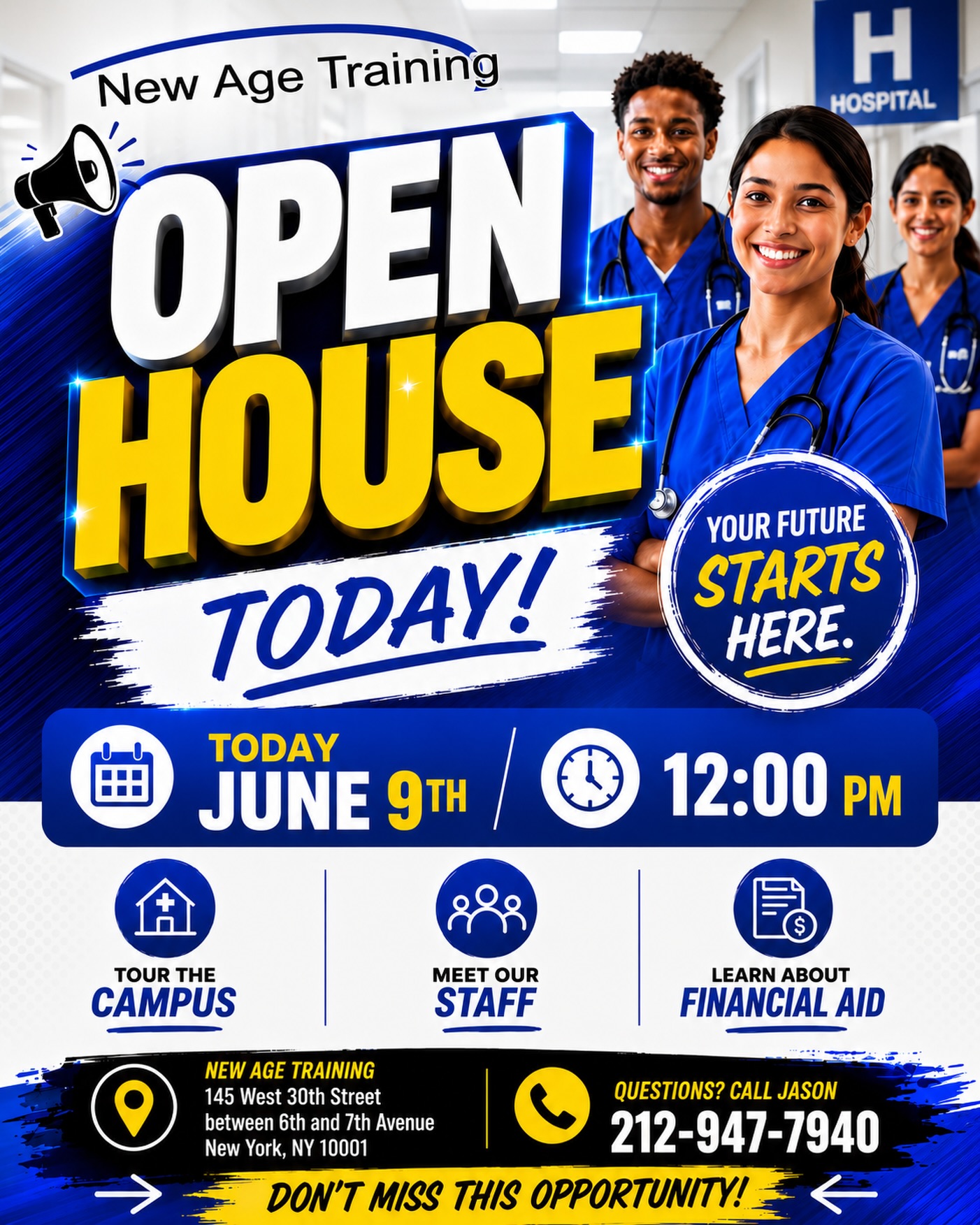 🚨 TODAY'S THE DAY! 🚨 Thinking about a career in healthcare? Join us TODAY  at New Age Training and learn how you can begin training for one of the  most in-demand careers