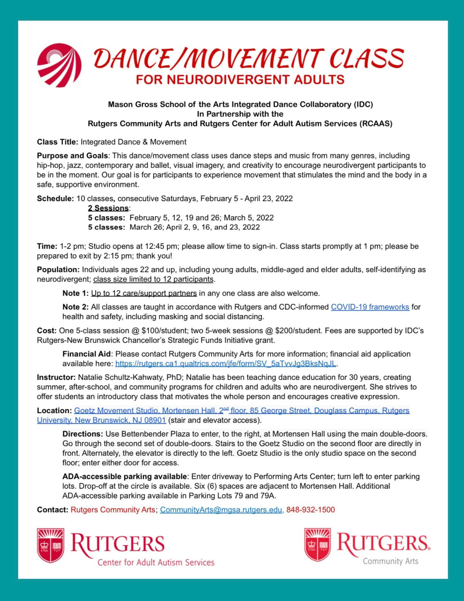 Rutgers Center for Adult Autism Services - 🕺 The RCAAS has partnered ...