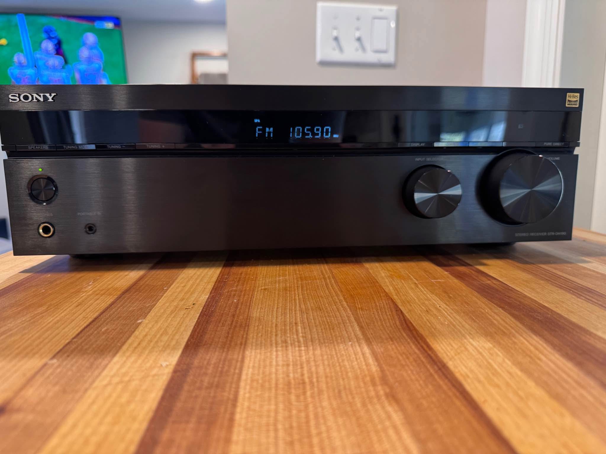 Sony STRDH190 2-ch Home Stereo Receiver with Phono Inputs & Bluetooth ...