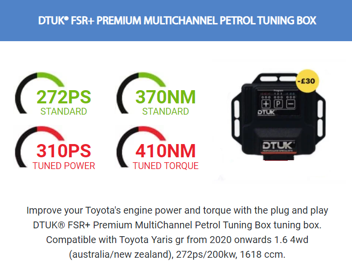 DTUK Tuning Box - Suit Toyota GR Yaris... - Torqueline Garage | Facebook