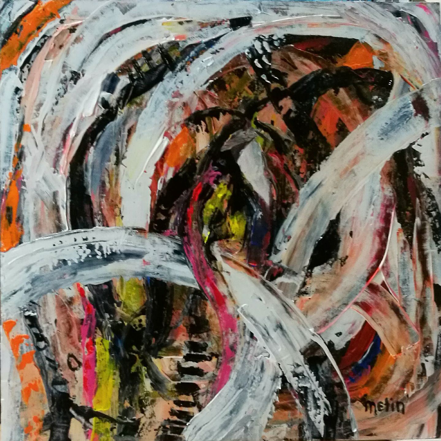 Atsuko Tanaka (Japanese, 1932-2005): Untitled, 1959. Vinyl paint