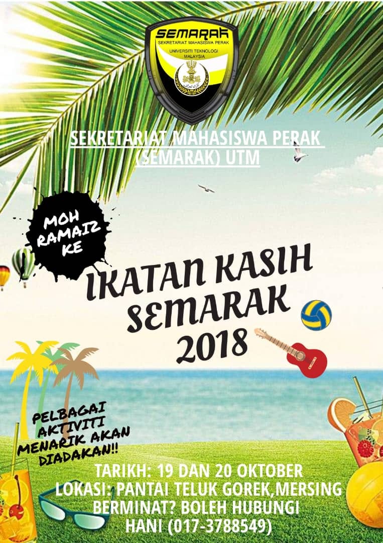 Sekretariat Mahasiswa Perak UTM (SEMARAK) | Skudai