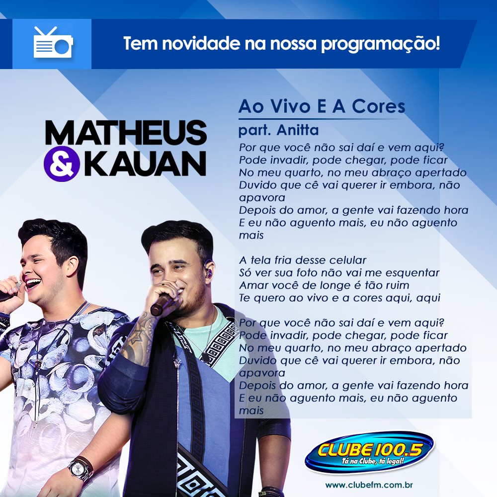 Tem Novidade De Matheus E Kauan Com Clube Fm 100 5 Ribeirao Preto Facebook facebook
