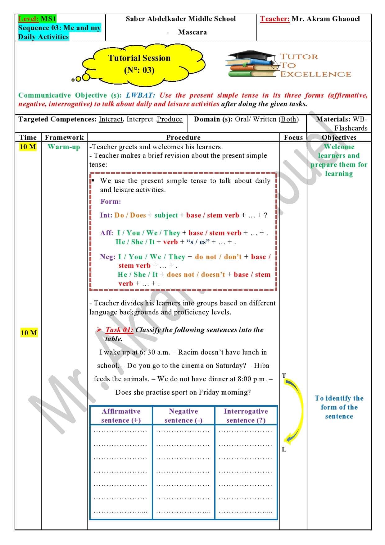 #MS1... - Teaching at Middle School with Mr. Akram Ghaouel | Facebook