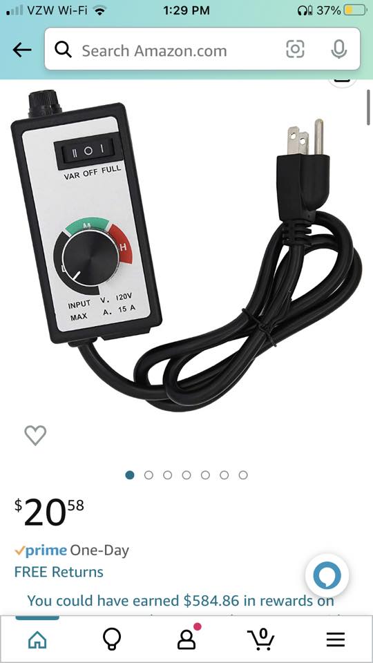 New For Router Fan Variable Speed Controller Electric Motor Rheostat AC