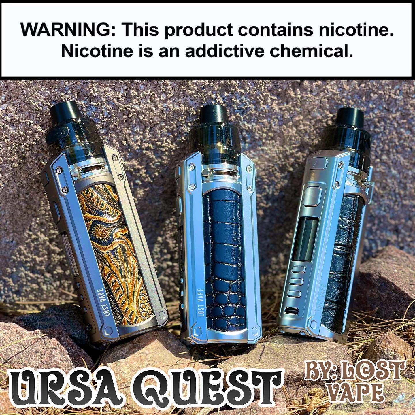 Vape - Discover the Lost Vape URSA Quest 100W Pod Mod Kit, featuring 5 ...